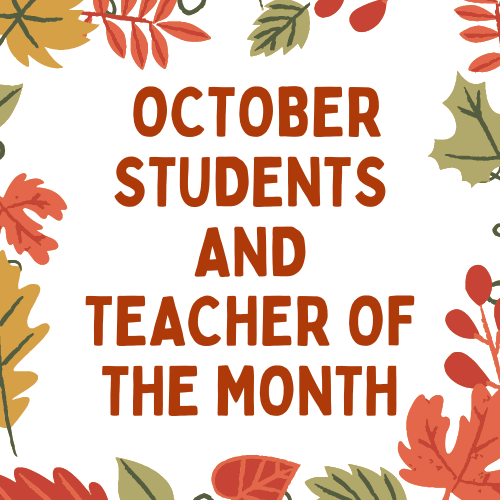  October Students of the Month